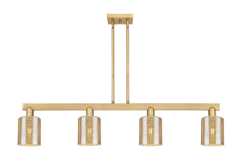 Arcadia Four Light Island Pendant in Brushed Brass (405|716-4I-BB-G116)
