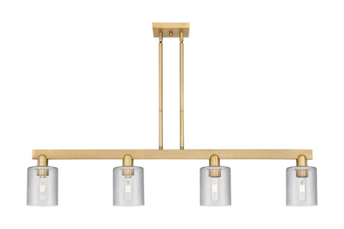 Arcadia Four Light Island Pendant in Brushed Brass (405|716-4I-BB-G112)