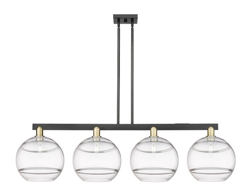 Arcadia Four Light Island Pendant in Black Antique Brass (405|716-4I-BAB-G556-12CL)