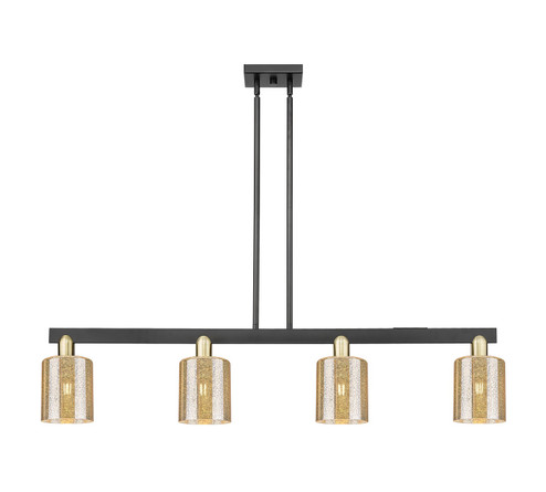 Arcadia Four Light Island Pendant in Black Antique Brass (405|716-4I-BAB-G116)