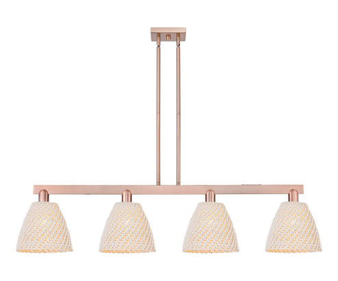 Arcadia Four Light Island Pendant in Antique Copper (405|716-4I-AC-NBD-9-NAT)