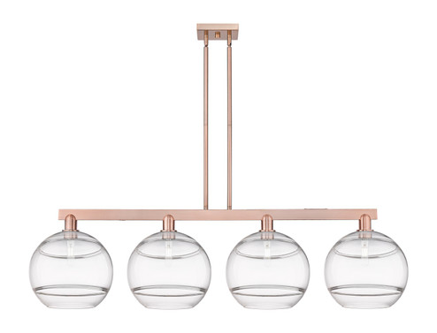 Arcadia Four Light Island Pendant in Antique Copper (405|716-4I-AC-G556-12CL)