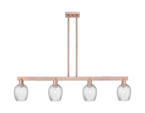 Arcadia Four Light Island Pendant in Antique Copper (405|716-4I-AC-G292)