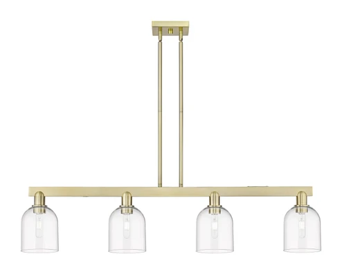 Arcadia Four Light Island Pendant in Antique Brass (405|716-4I-AB-G558-6CL)
