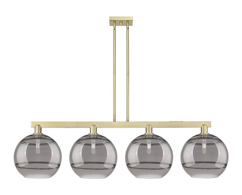 Arcadia Four Light Island Pendant in Antique Brass (405|716-4I-AB-G556-12SM)