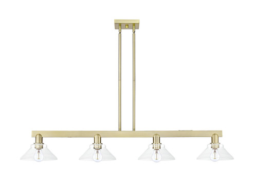 Arcadia Four Light Island Pendant in Antique Brass (405|716-4I-AB-G132)