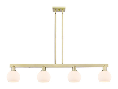 Arcadia Four Light Island Pendant in Antique Brass (405|716-4I-AB-G121-6)
