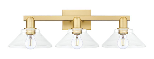 Arcadia Three Light Bath Vanity in Satin Gold (405|716-3W-SG-G132)