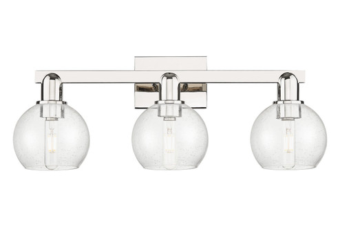 Arcadia Three Light Bath Vanity in Polished Nickel (405|716-3W-PN-G124-6)