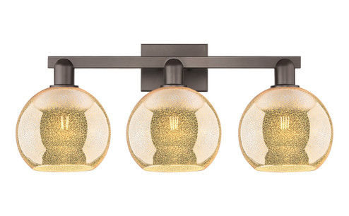 Arcadia Three Light Bath Vanity in Oil Rubbed Bronze (405|716-3W-OB-G128-8)