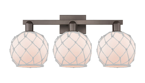 Arcadia Three Light Bath Vanity in Oil Rubbed Bronze (405|716-3W-OB-G121-8RW)