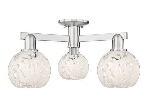 Arcadia Three Light Semi-Flush Mount in Brushed Satin Nickel (405|716-3F-SN-G1216-6WM)