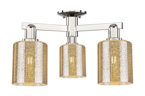 Arcadia Three Light Semi-Flush Mount in Polished Nickel (405|716-3F-PN-G116)