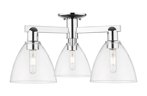 Arcadia Three Light Semi-Flush Mount in Polished Chrome (405|716-3F-PC-GBD-752)