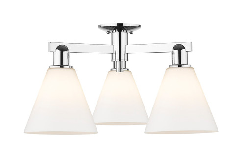Arcadia Three Light Semi-Flush Mount in Polished Chrome (405|716-3F-PC-GBC-81)