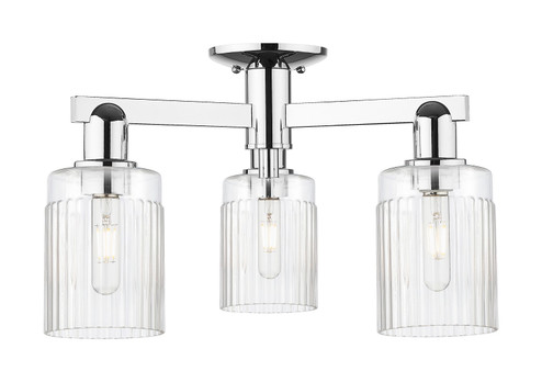 Arcadia Three Light Semi-Flush Mount in Polished Chrome (405|716-3F-PC-G342)
