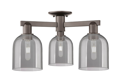 Arcadia Three Light Semi-Flush Mount in Oil Rubbed Bronze (405|716-3F-OB-G558-6SM)