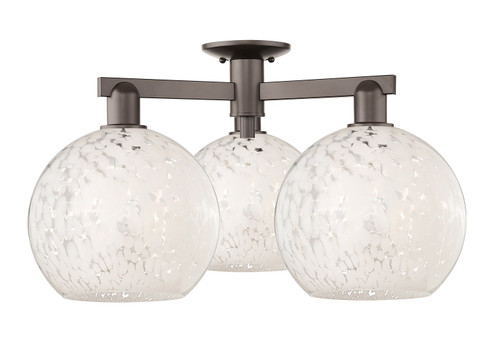 Arcadia Three Light Semi-Flush Mount in Oil Rubbed Bronze (405|716-3F-OB-G1216-10WM)