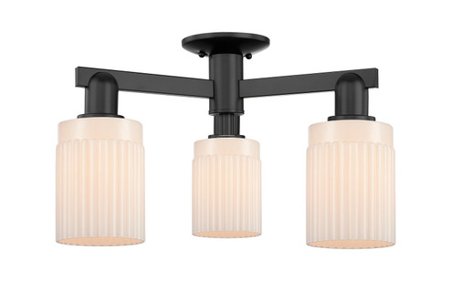 Arcadia Three Light Semi-Flush Mount in Matte Black (405|716-3F-BK-G341)