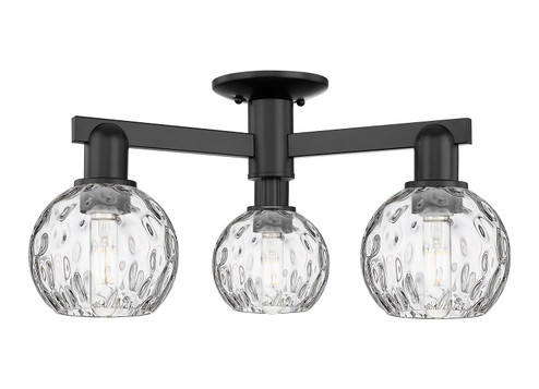 Arcadia Three Light Semi-Flush Mount in Matte Black (405|716-3F-BK-G1215-6)