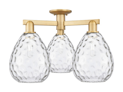 Arcadia Three Light Semi-Flush Mount in Brushed Brass (405|716-3F-BB-G372)