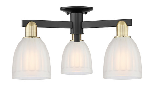 Arcadia Three Light Semi-Flush Mount in Black Antique Brass (405|716-3F-BAB-G441)