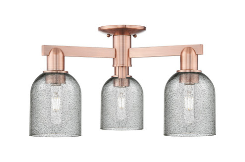 Arcadia Three Light Semi-Flush Mount in Antique Copper (405|716-3F-AC-G257)