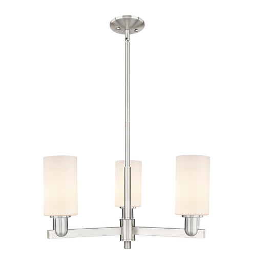 Arcadia Three Light Pendant in Satin Nickel (405|716-3CR-SN-G801)