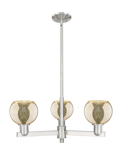 Arcadia Three Light Pendant in Satin Nickel (405|716-3CR-SN-G128-6)