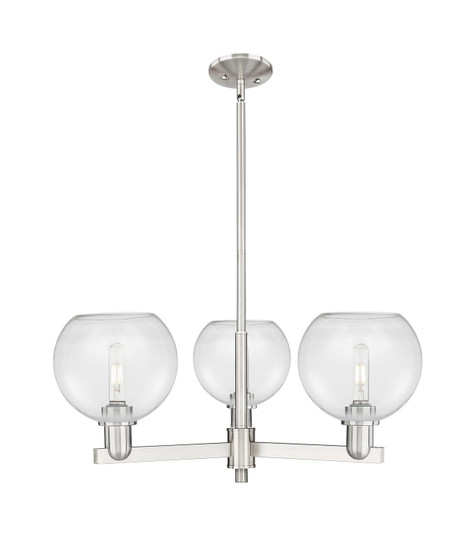 Arcadia Three Light Pendant in Satin Nickel (405|716-3CR-SN-G122-8)