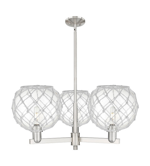 Arcadia Three Light Pendant in Satin Nickel (405|716-3CR-SN-G122-10RW)
