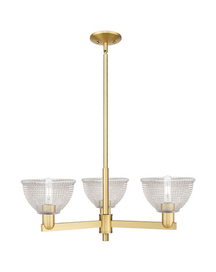 Arcadia Three Light Pendant in Satin Gold (405|716-3CR-SG-G422)