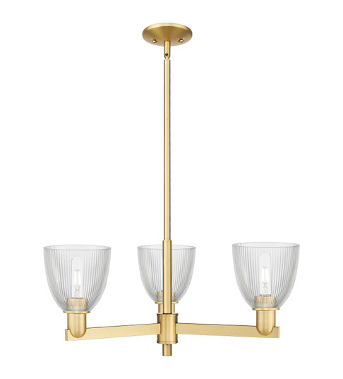 Arcadia Three Light Pendant in Satin Gold (405|716-3CR-SG-G382)