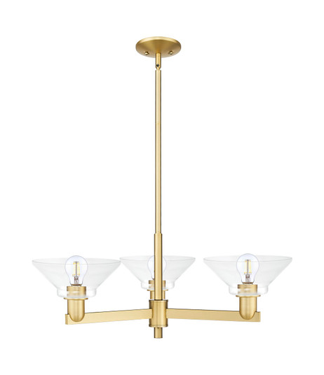 Arcadia Three Light Pendant in Satin Gold (405|716-3CR-SG-G132)