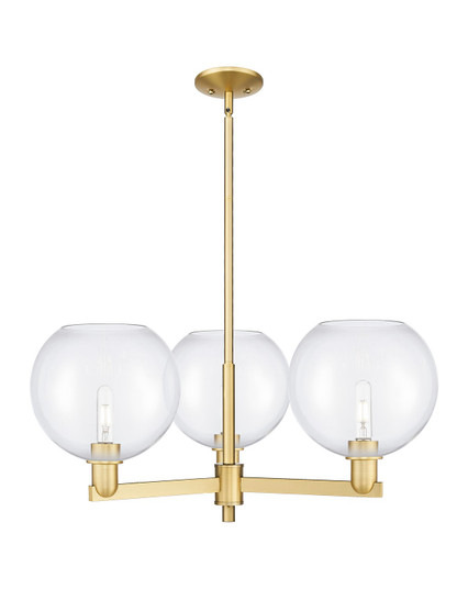 Arcadia Three Light Pendant in Satin Gold (405|716-3CR-SG-G122-10)