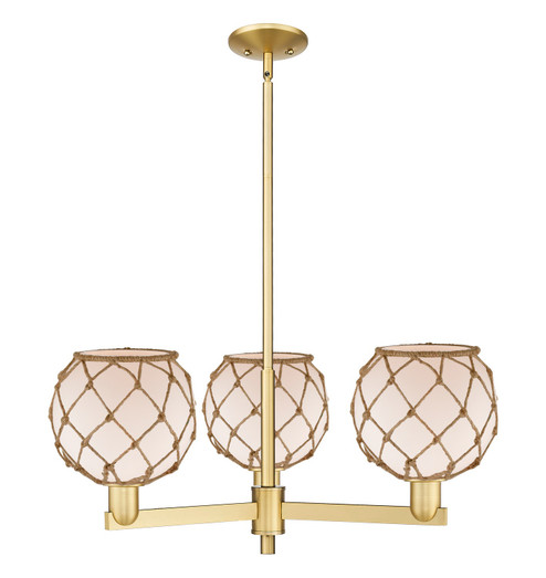 Arcadia Three Light Pendant in Satin Gold (405|716-3CR-SG-G121-8RB)