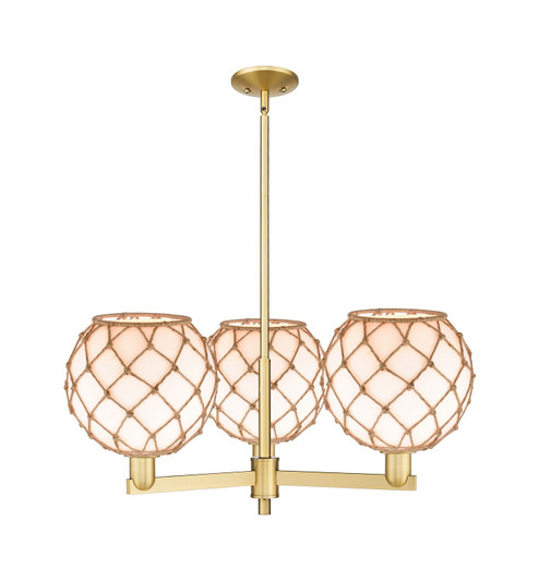Arcadia Three Light Pendant in Satin Gold (405|716-3CR-SG-G121-10RB)