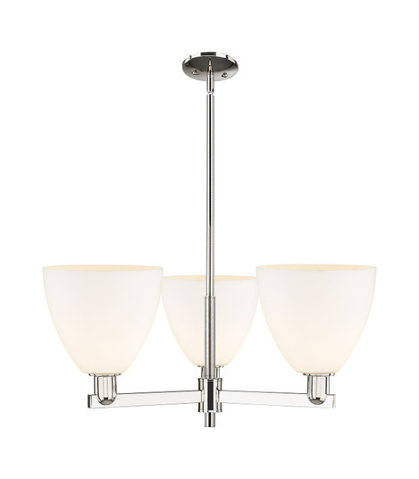 Arcadia Three Light Pendant in Polished Nickel (405|716-3CR-PN-GBD-91)