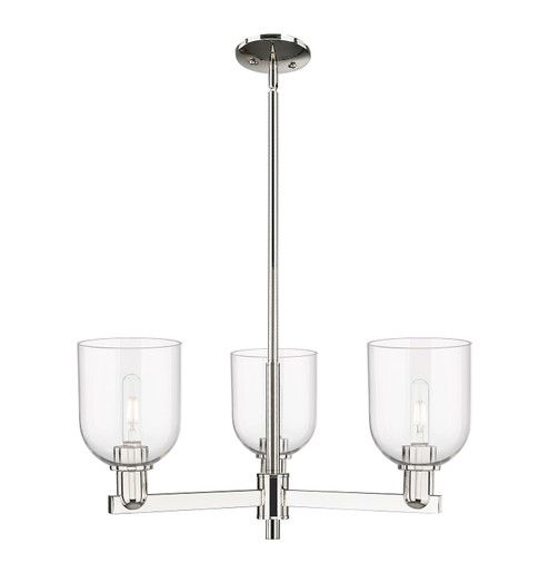 Arcadia Three Light Pendant in Polished Nickel (405|716-3CR-PN-G558-6CL)