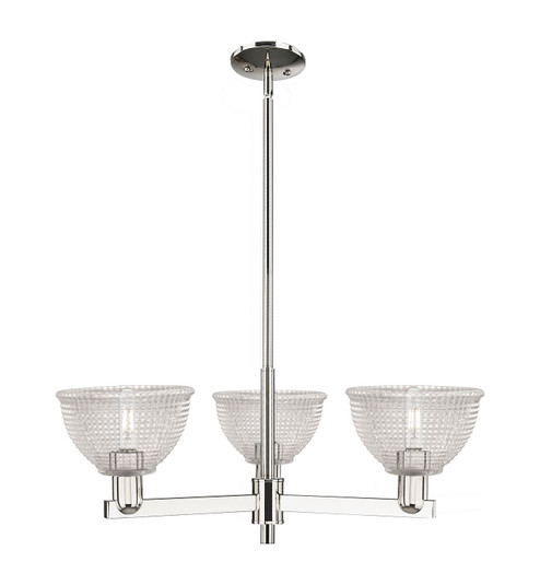 Arcadia Three Light Pendant in Polished Nickel (405|716-3CR-PN-G422)