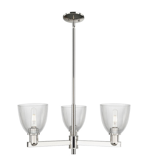 Arcadia Three Light Pendant in Polished Nickel (405|716-3CR-PN-G382)