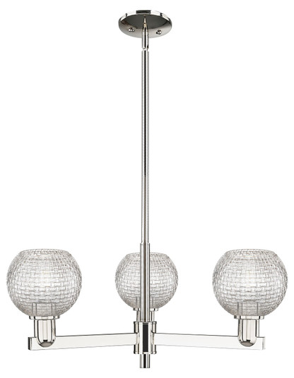 Arcadia Three Light Pendant in Polished Nickel (405|716-3CR-PN-G122C-6CL)