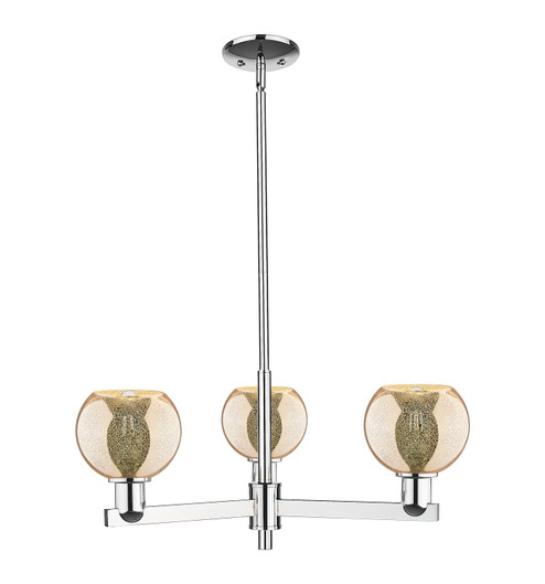 Arcadia Three Light Pendant in Polished Chrome (405|716-3CR-PC-G128-6)