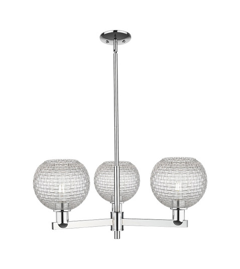 Arcadia Three Light Pendant in Polished Chrome (405|716-3CR-PC-G122C-8CL)
