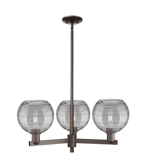 Arcadia Three Light Pendant in Oil Rubbed Bronze (405|716-3CR-OB-G1213-8SM)