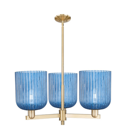Arcadia Three Light Pendant in Champagne Bronze (405|716-3CR-CB-G559-8BL)