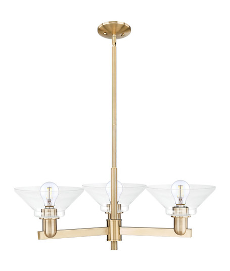 Arcadia Three Light Pendant in Champagne Bronze (405|716-3CR-CB-G132)