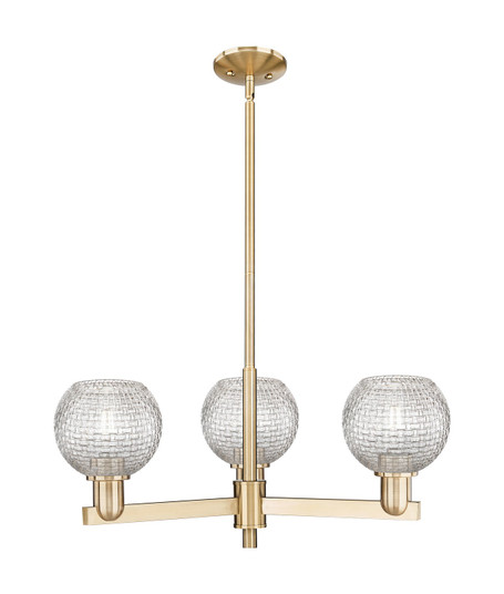 Arcadia Three Light Pendant in Champagne Bronze (405|716-3CR-CB-G122C-6CL)