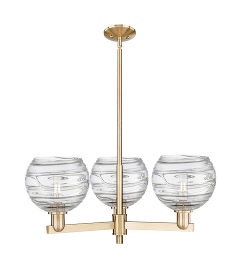 Arcadia Three Light Pendant in Champagne Bronze (405|716-3CR-CB-G1213-8CL)