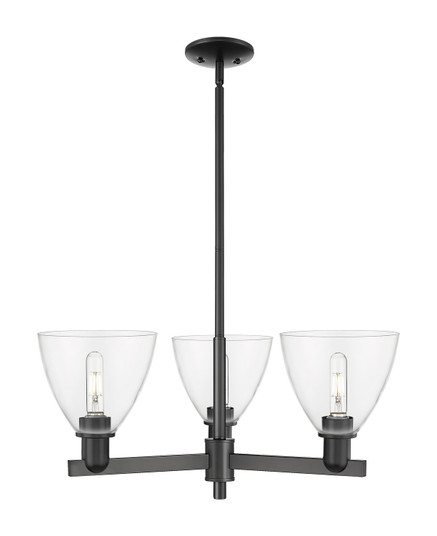 Arcadia Three Light Pendant in Matte Black (405|716-3CR-BK-GBD-752)